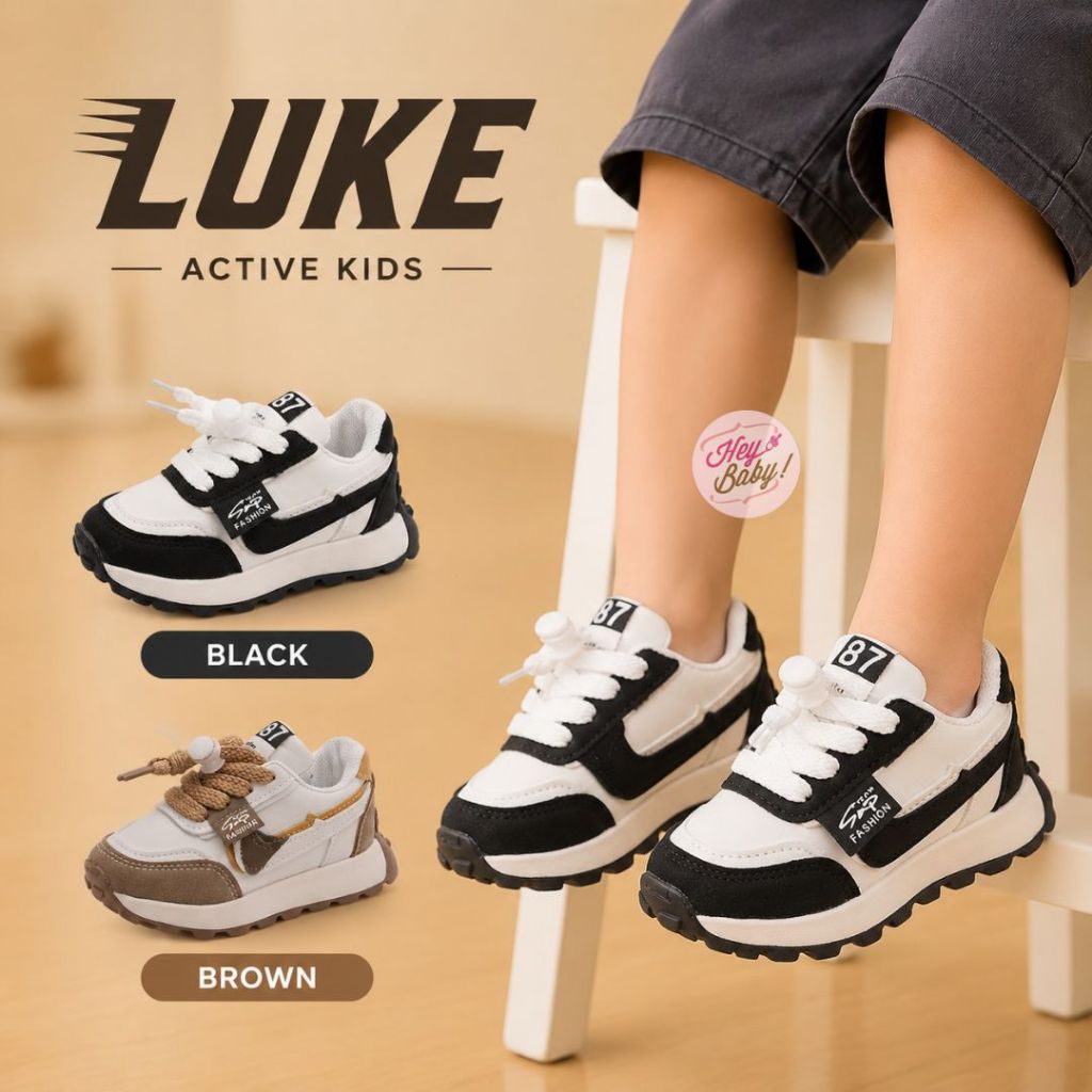 HEYBABY - รองเท้าผ้าใบโรงเรียนคุณภาพ LUKE สําหรับเด็กชายและเด็กหญิง 1-6 ปี