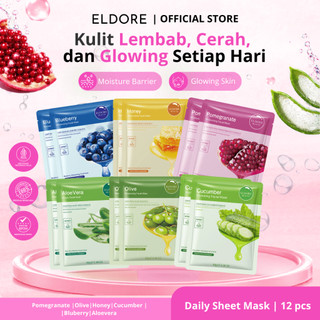 ELDORE Paket Isi 12 Masker Facial Sheet 30g
