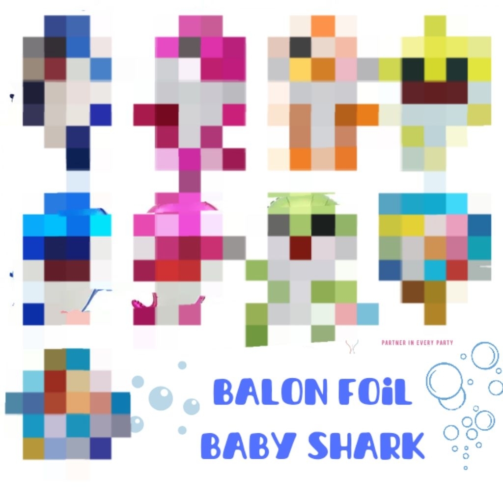 ลูกโป่งฟอยล์ธีมการ์ตูน Baby Shark