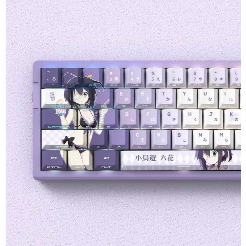 PBT Double Shot Shine ผ่าน Sideprint Takanashi Rikka Keycaps