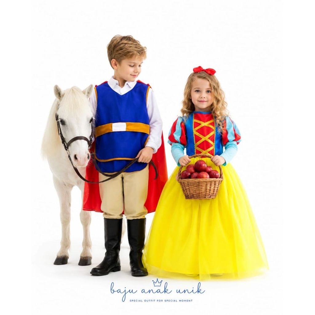 BAJUANAKUNIK / CHILDRENS SNOW WHITE COSTUME / CHILDRENS PRINCESS COSTUME / CHILDRENS BIRTHDAY DRESS 
