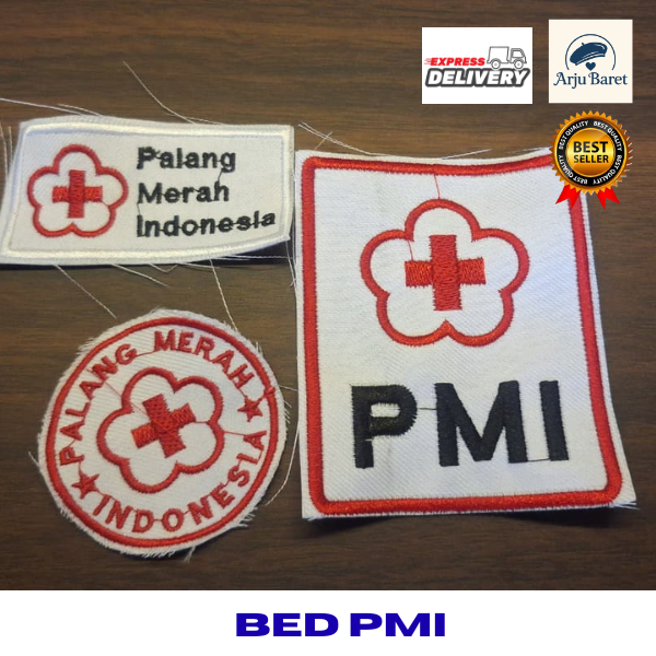 MERAH PMI BET NEAT EMBROIDERY (INDONESIAN RED CROSS) ขนาด 6-10CM