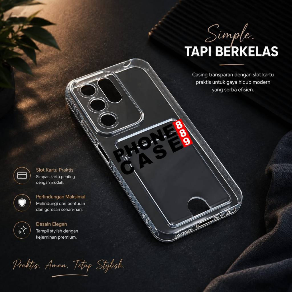 REALME C100 4G REALME C100i REALME C100X REALME P4X 4G REALME C85 PRO CLEAR CASE CARD SLOT SOFT CASE