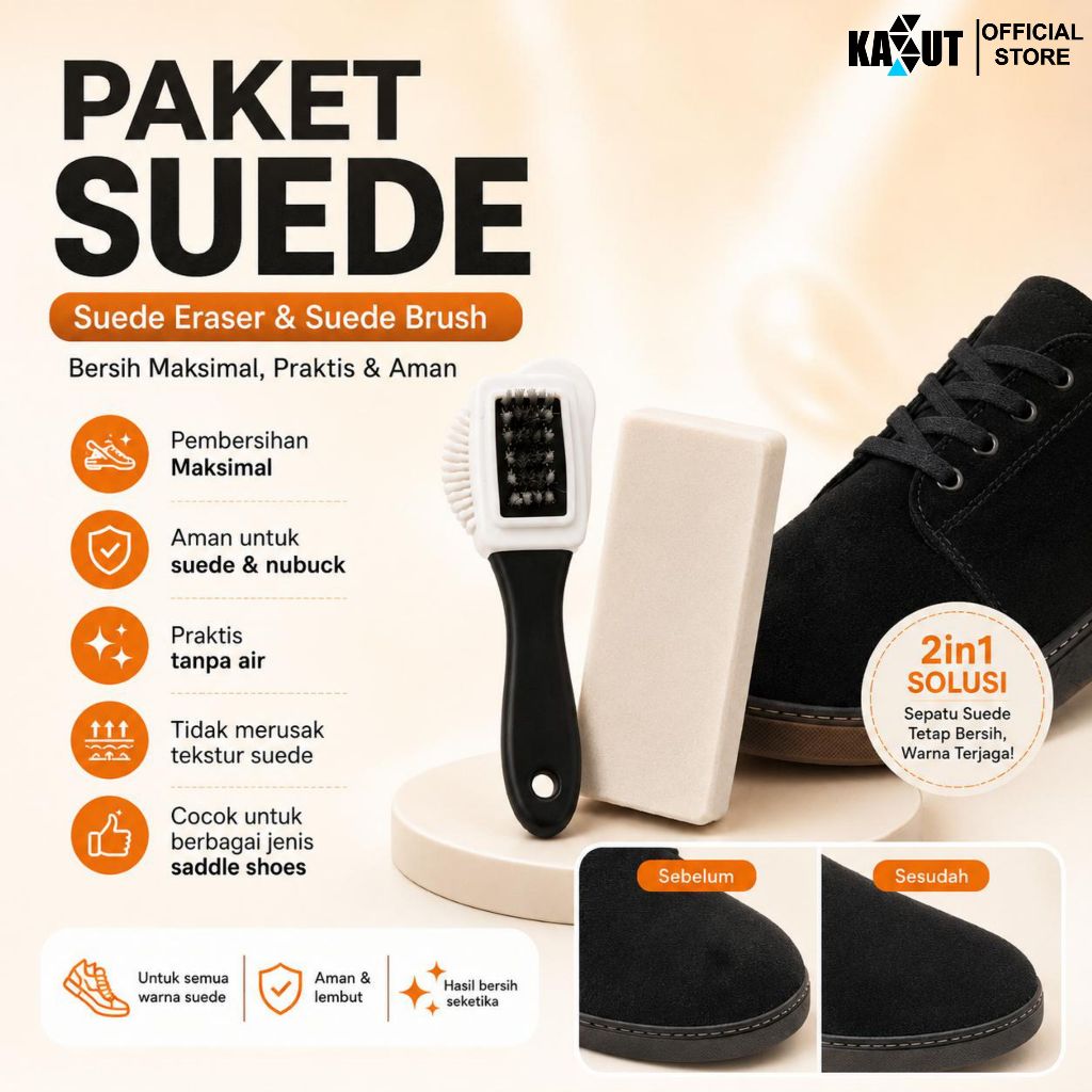 รองเท้า - PREMIUM SUEDE BRUSH AND ERASER PACKAGE - SUEDE/NUBUCK SHOE CLEANER