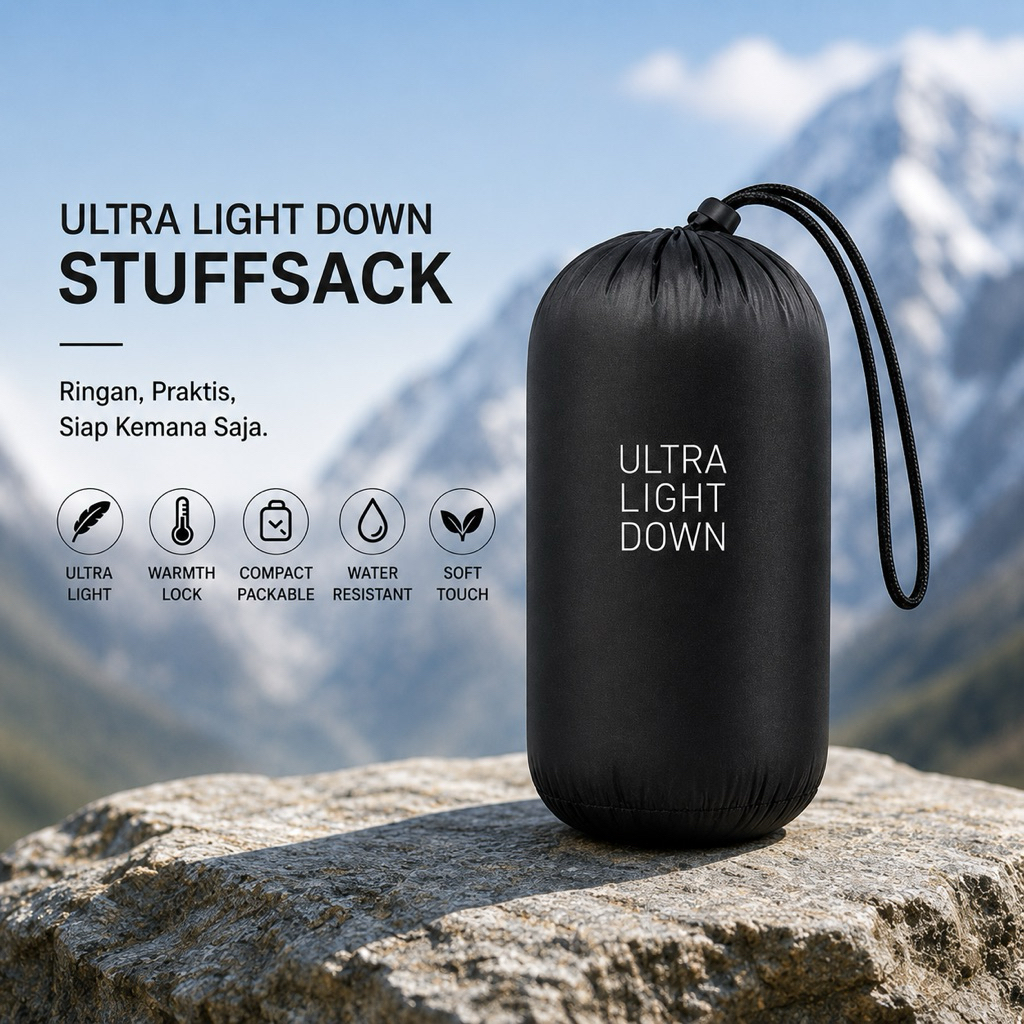 UNIQLO Stuff Sack Ultralight Down | กระเป๋าใส่เสื้อแจ็คเก็ตขนห่าน | กระเป๋าเก็บเสื้อผ้า