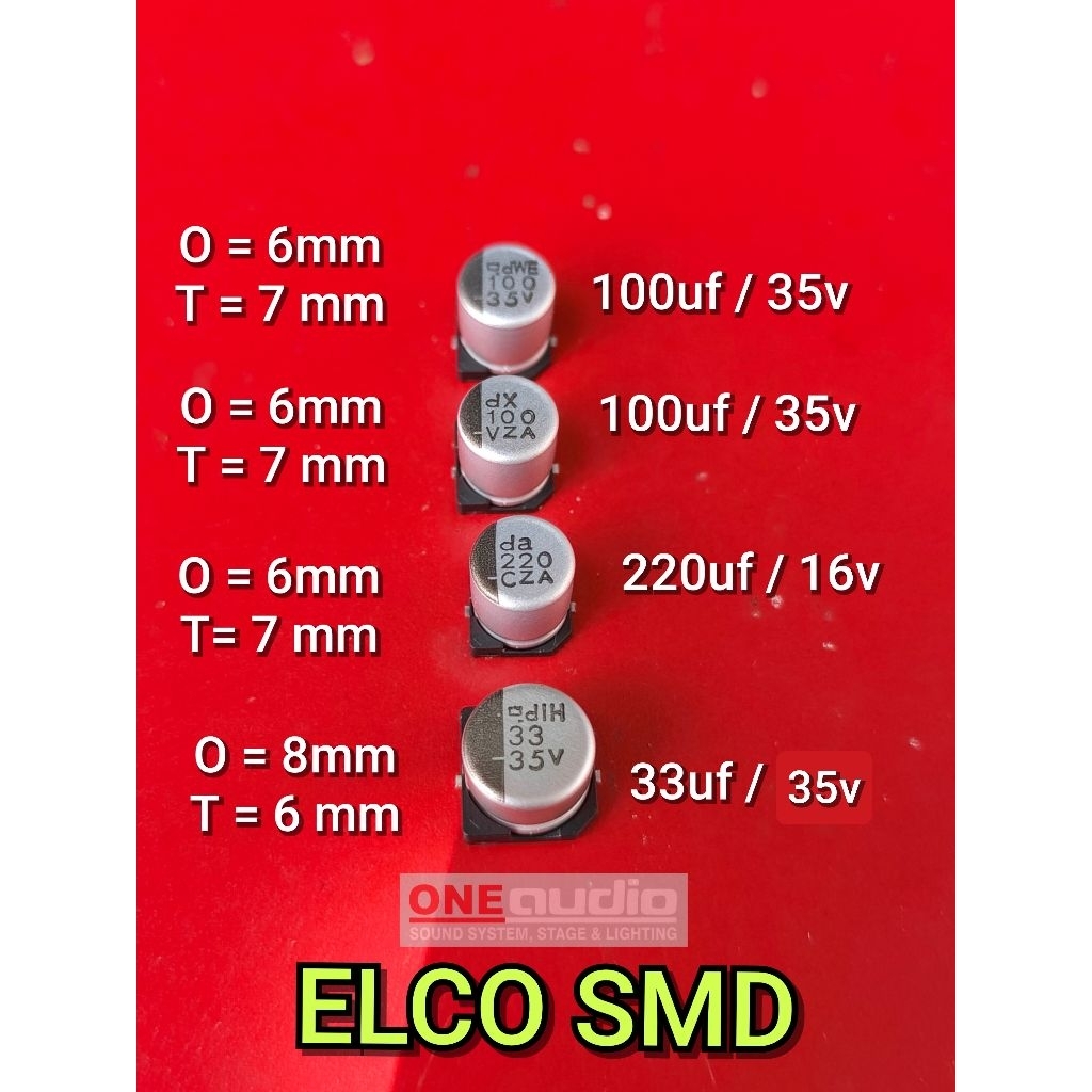 ELCO SMD 100uf 220uf 33uf 35v