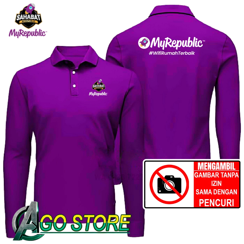 MY REPUBLICS BEST INTERNET เสื้อยืดคอปกโปโล WIFI BEST HOME MY REPUBLIC FRIEND AGOSTORE