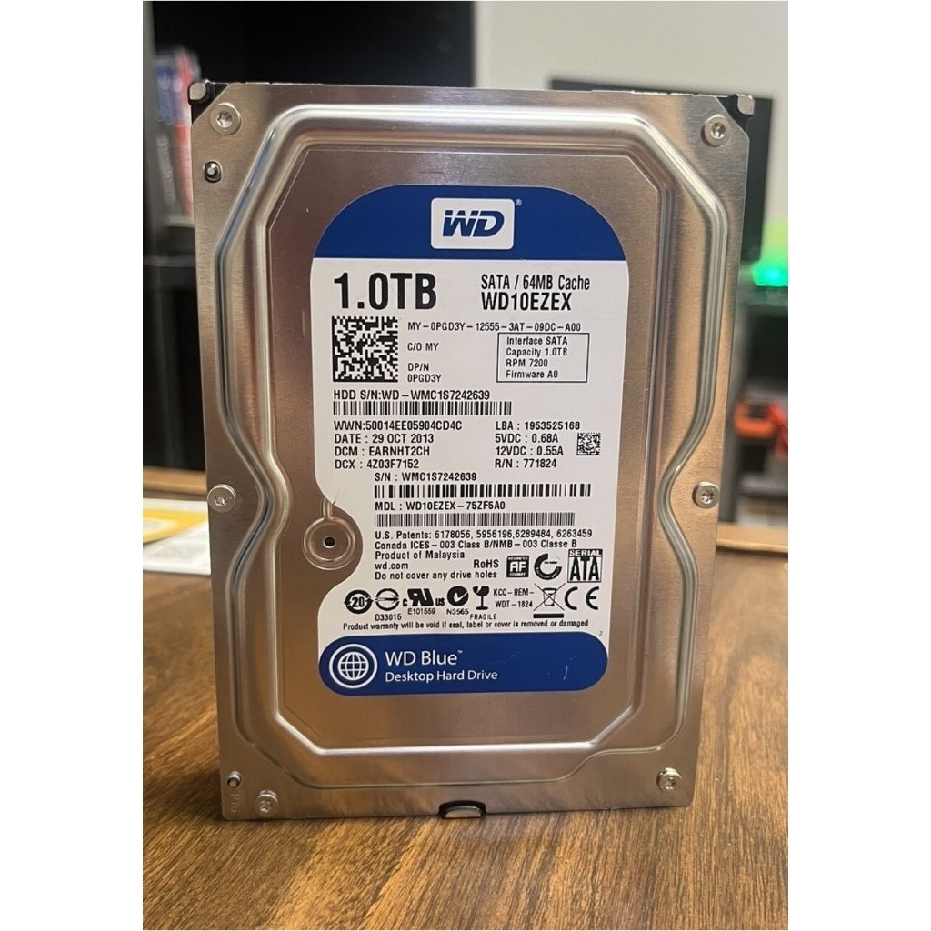 ต้นฉบับ WD BLUE 1TB PC HDD ถอด