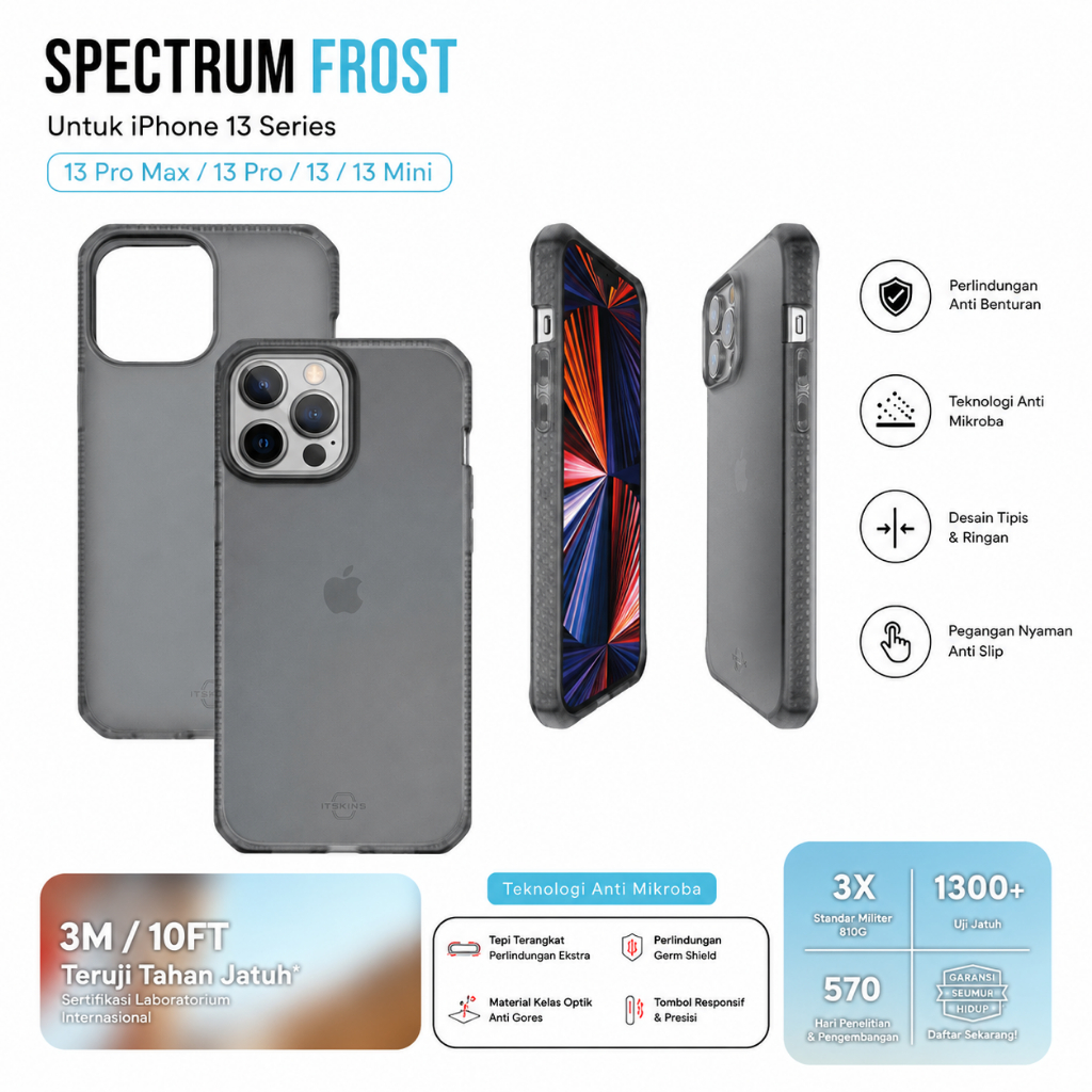 เคสสําหรับ iPhone 13 Pro Max ITSKIN Spectrum Frost ฝาครอบป้องกันกันกระแทก