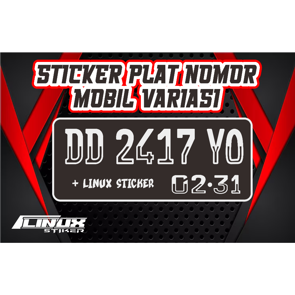 RACING CAR PLATE STICKER VARIATIONS, LATEST FONT + ชื่อที่กําหนดเอง