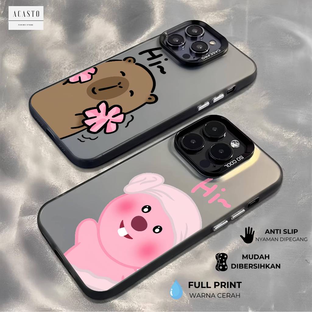 CASING CAPYBARA LOOPY สําหรับ XIAOMI REDMI หมายเหตุ 7 PRO 8 9 10 10S 11S 11 12 13 14 15 PRO 15 PLUS 