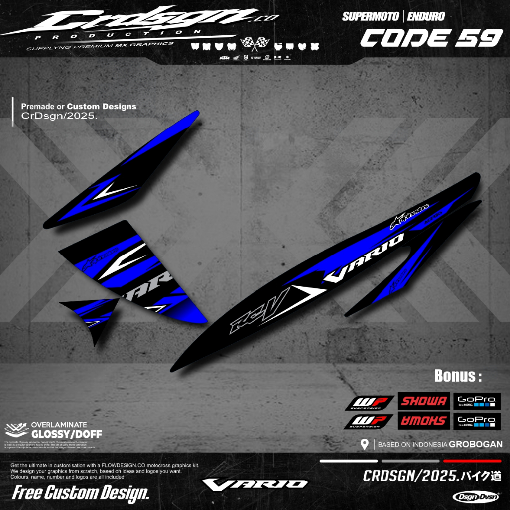 Vario 110 คาร์บูเรเตอร์ Striping - Vario 110 คาร์บูเรเตอร์ Striping Variation สติกเกอร์ CODE 59