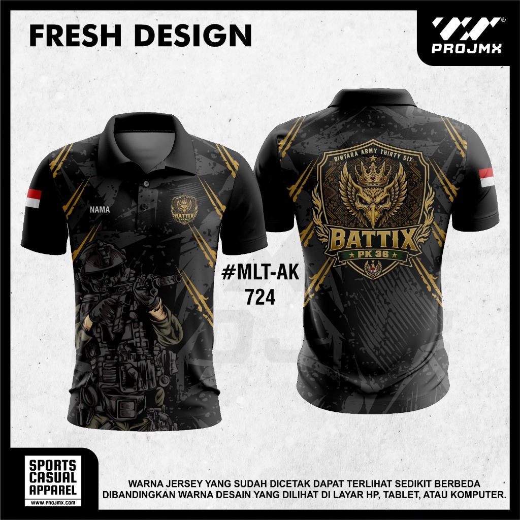 PROJMX - MILITARY JERSEY PK 38 BATTIX (CUSTOM DESIGN AVAILABLE)