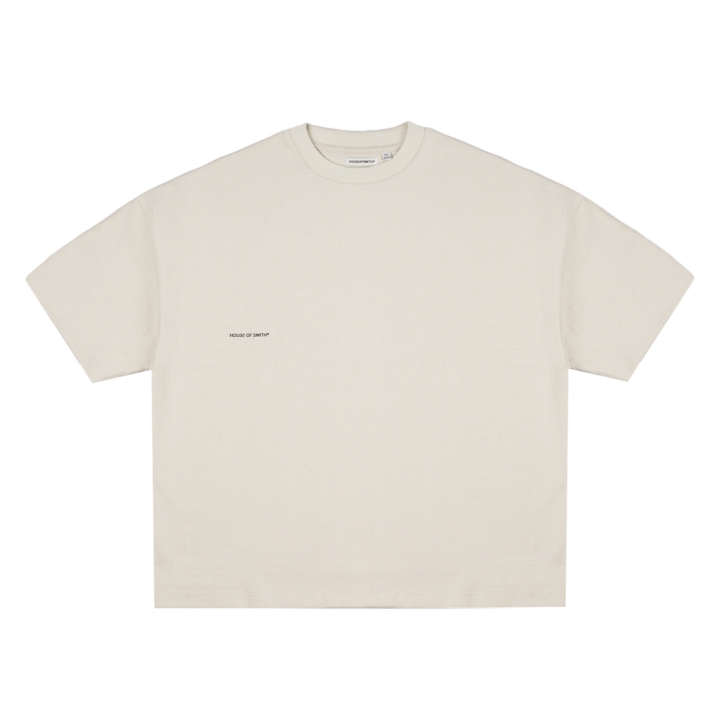 House of Smith Mens Boxy T-Shirt - Form 330 Boxy Cream 2 - Boxy T Shirt