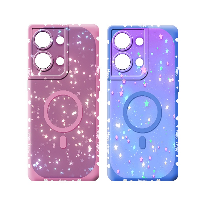 [318] กันกระแทกสําหรับOppo Reno 9 Pro Plusแฟชั่นเคสล่าสุดGlitter Circle Aesthetic