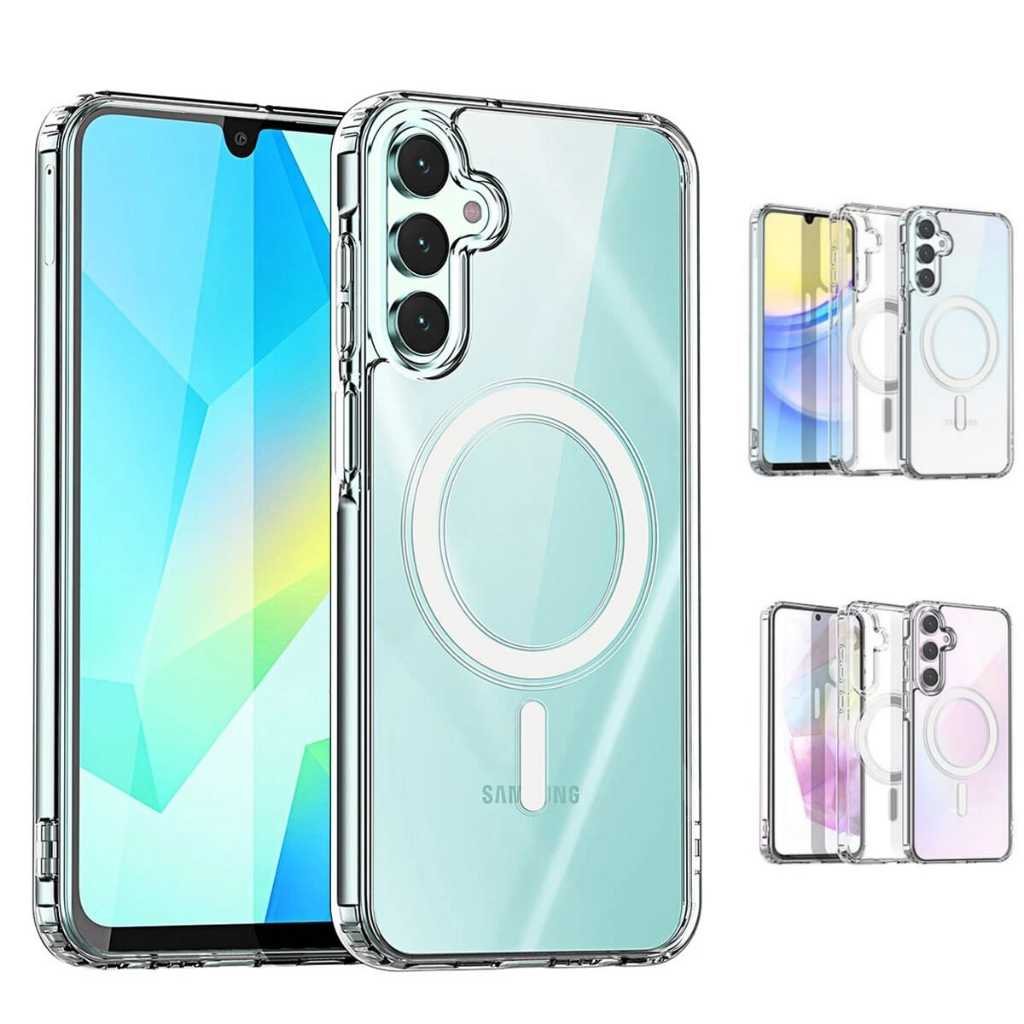 CASE SAMSUNG GALAXY A14 A15 A16 A17 A24 A25 A26 SOFT CASE CLEAR MAGSAFE MAG MAG MAG MAG MAGNETIC PRE