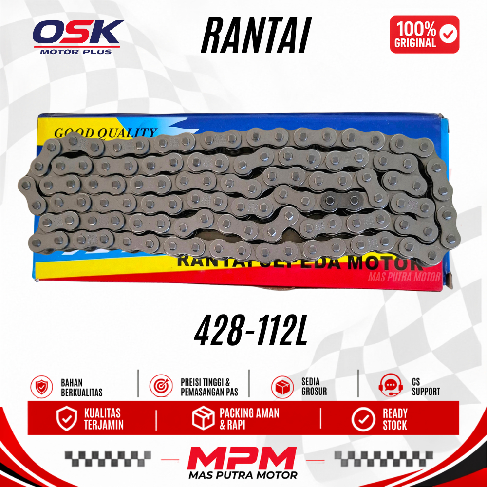 428-112 L Chain - โซ่มอเตอร์ไซค์ Jupiter MX Old Jupiter MX New 135 GL Max GL Pro Notch Megapro Primu