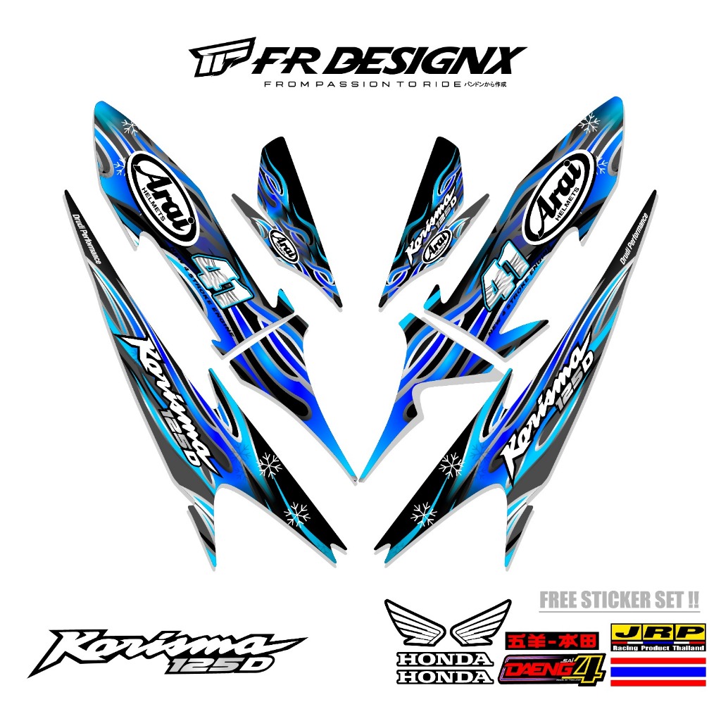HONDA KARISMA 125 D 2002 - 2005 MTF NORIYUKI HAGA / FR DESIGNX / แถบดัดแปลง