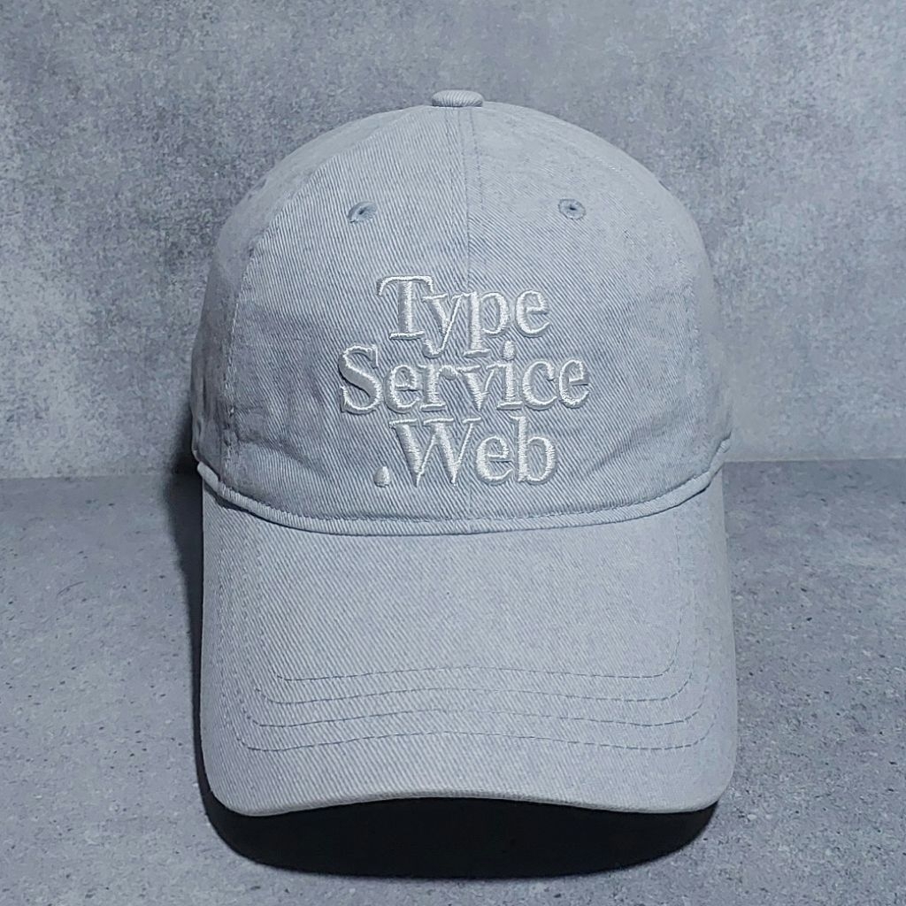 หมวกแก๊ปผ้าเดนิมสีน้ําเงิน TYPESERVICE WEB ดั้งเดิม