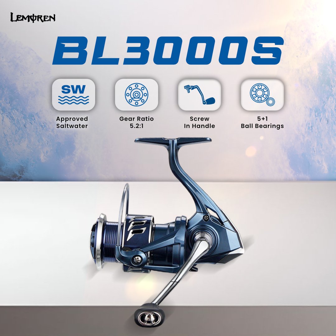 Spinning Reel ลากสูงสุด 5Kg Power Handle BL3000S Galatama Pond/น้ําเค็ม Sea Ball Bearing 5+1BB RP040