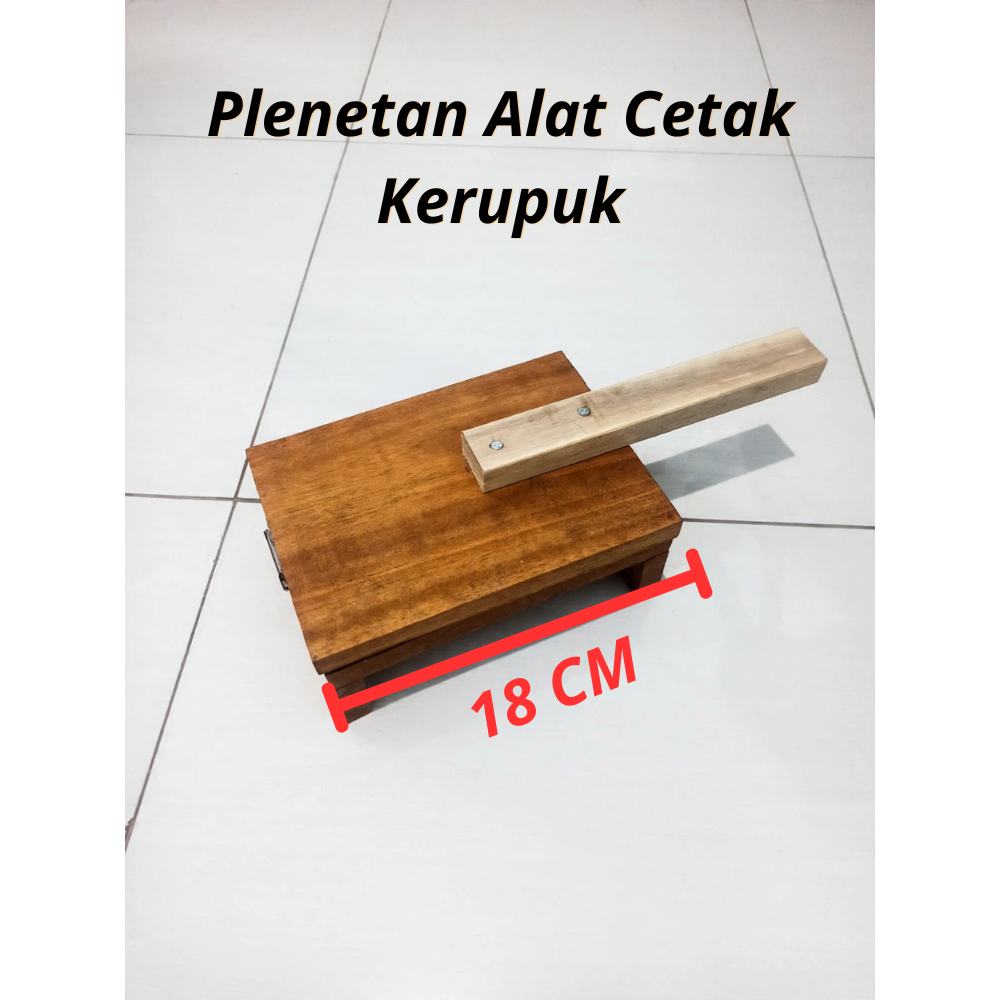 Plenetan Gendar Rice Cracker การพิมพ์เครื่องมือไม้ Opak แบบดั้งเดิม Cracker แม่พิมพ์ Cracker ทําเครื