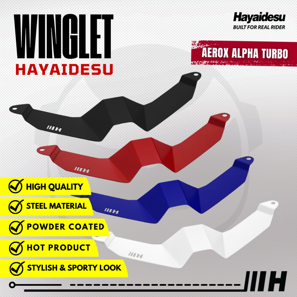Hayidesu Lower Winglet Aerox ALPHA (Turbo/Standard/Cybercity) - วัสดุเหล็กคุณภาพสูง