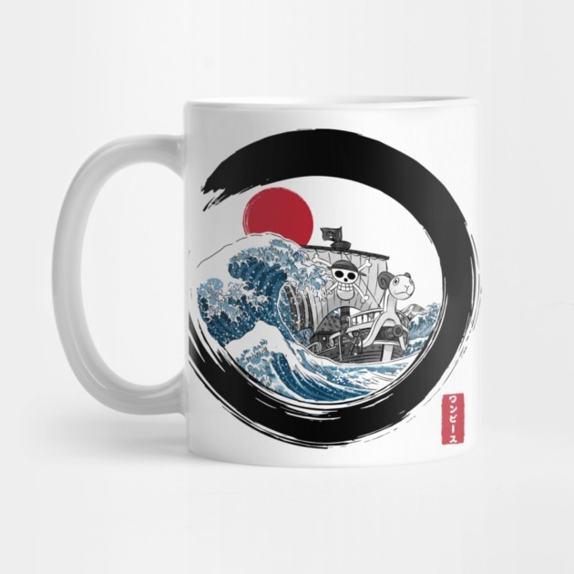 Onepiece Luffy Enso play merry Ship - แก้วน้ําชาอนิเมะและมังงะ