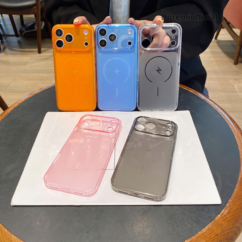 SLIM MATTE CASE สีโปร่งแสงพร้อม MAGSAFE PATTERN สําหรับ SAMSUNG A32 A33 A34 A35 A36 A37 A55 A56 A57 