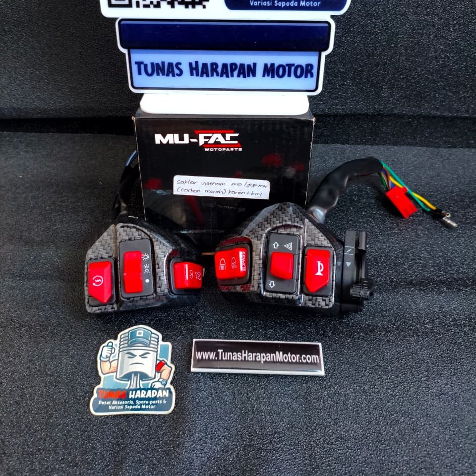 MERAH VIETNAM MIO / JUPITER MX SWITCH SET [คาร์บอนสีแดง] ขวา + ซ้าย KG 147-2 MU-FAC / CR7