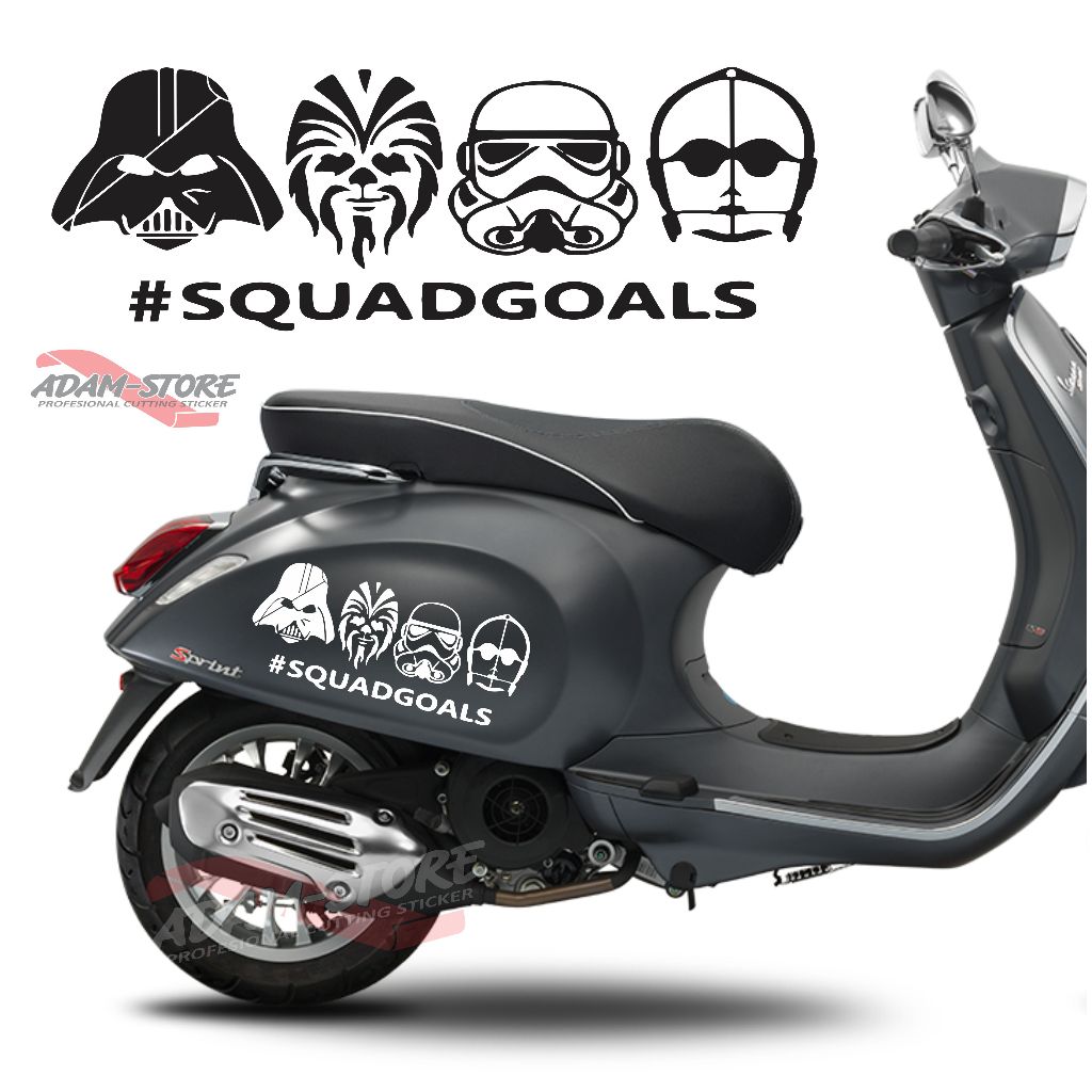 StarWars Sticker // StarWars SQUADGOALS Sticker // Vespa Sprint Motorcycle Sticker - SW8
