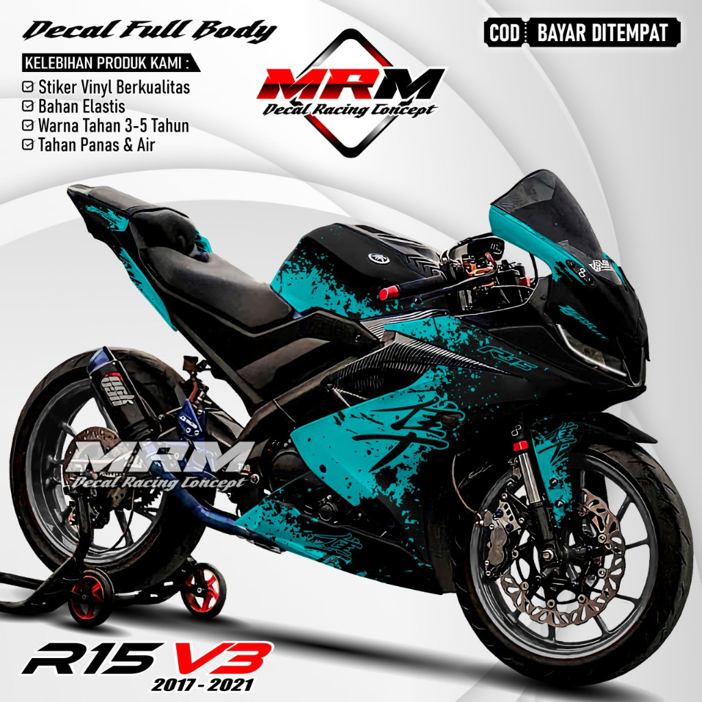 สติ๊กเกอร์รูปลอก R15 V3 Fullbody / Yamaha R15 V3 Full Body Variation สติกเกอร์ออกแบบสามารถปรับแต่งได