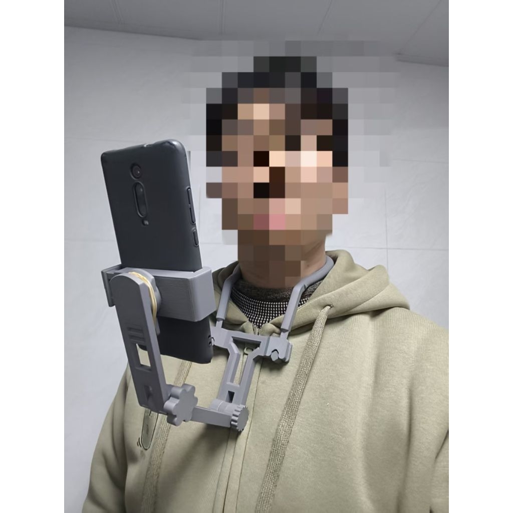 สร้อยคอคอแบบพกพารุ่น Vlogging HP Holder สายคล้องคอแบบพกพา Lazypod ขาตั้งกล้องอุปกรณ์เสริม Content Cr