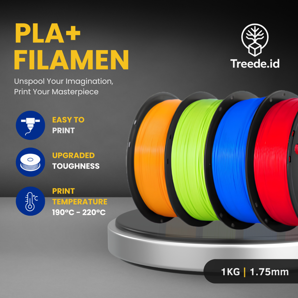 3D เครื่องพิมพ์ Filament PLA+ Treede.id PLA + พิมพ์ง่าย Filament PLA PLUS 1.75 มม. 1Kg
