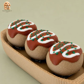 GANTUNGAN Clicker 3D พิมพ์ Fidget ทาโกะยากิที่ไม่ซ้ํากันขนมขบเคี้ยวพวงกุญแจน่ารัก