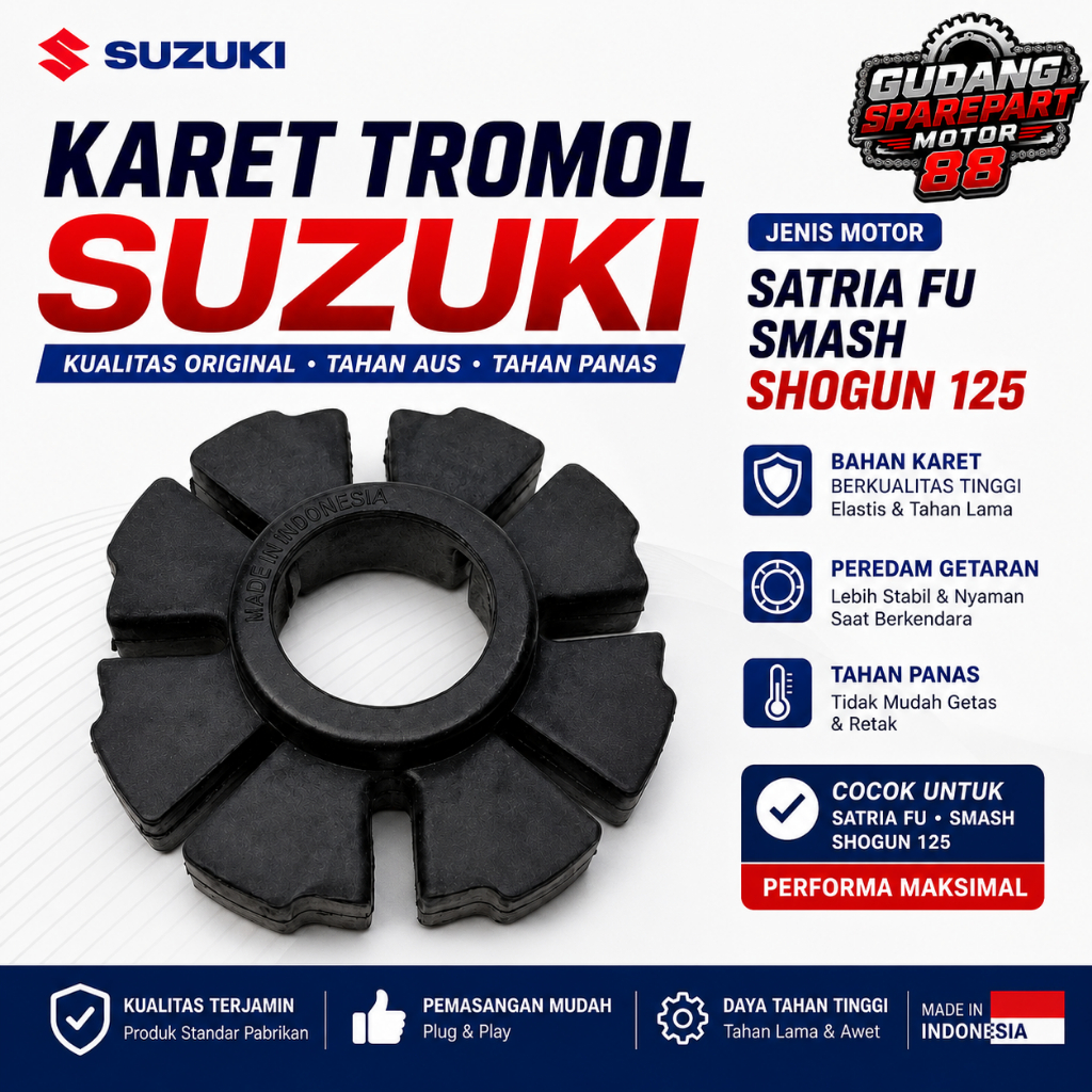 64651-306D0-000 ORIGINAL REAR DRUM DAMPER RUBBER 306D0 SUZUKI SATRIA FU SMASH SHOGUN 125