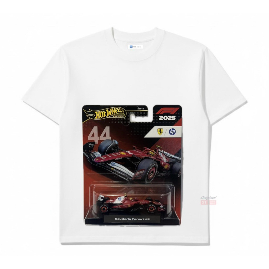 (เสื้อตัวบนผู้หญิง) Hotwheels Premium f1 ferrari 44