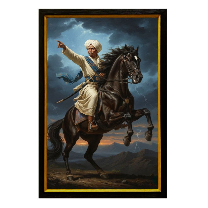 NATIONAL HERO WALL DECORTATIONS IN PENOGORO PRINCE + FRAME UK40X60CM