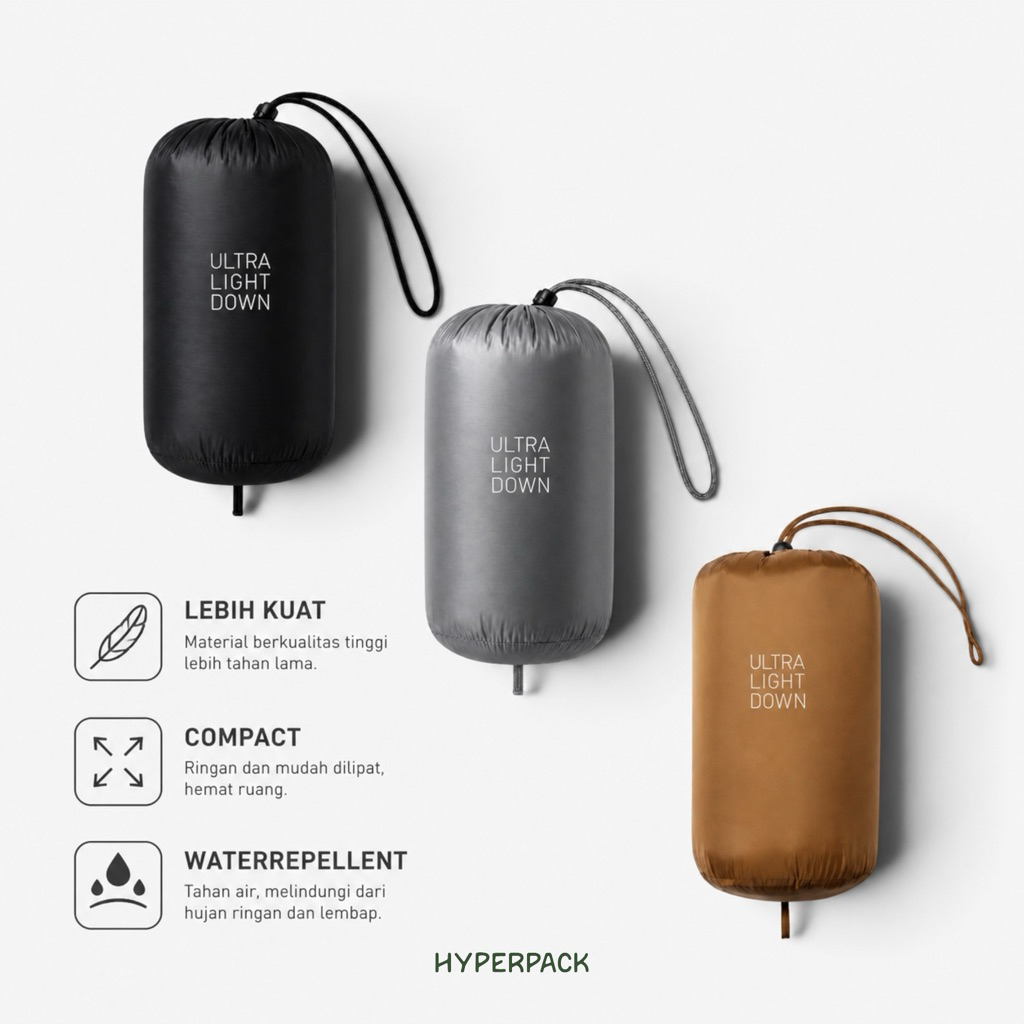 UNIQLO Stuff Sack Ultralight Down | กระเป๋าใส่เสื้อแจ็คเก็ตขนห่าน | กระเป๋าเก็บเสื้อผ้า