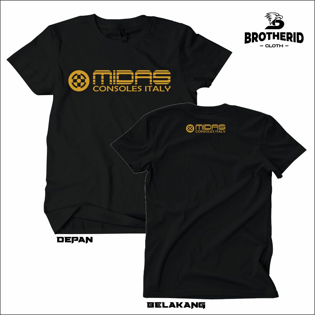 เสื้อยืดเสียง Midas Consoles Italy เสื้อตัวดําเนินการระบบเสียงดั้งเดิม