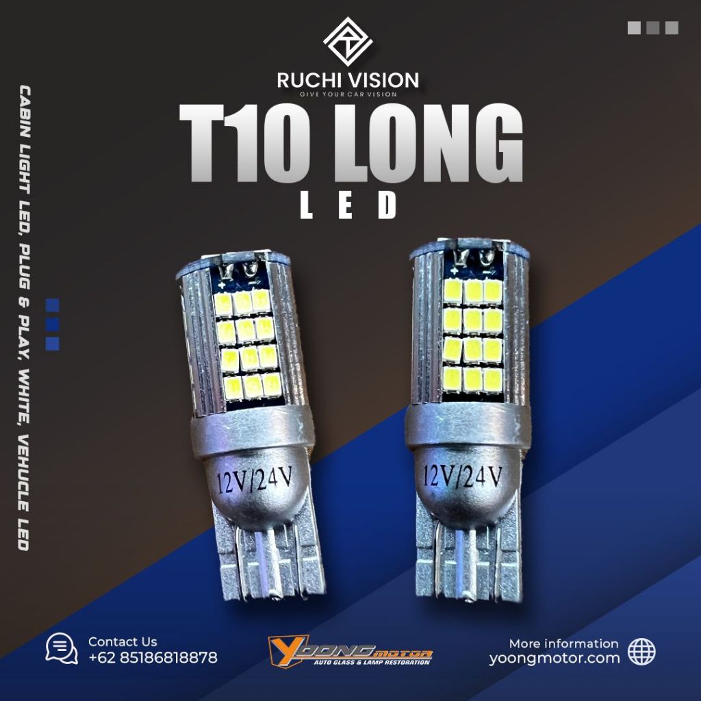 T10 หลอดไฟ LED DUSK CITY LIGHT RUCHI VISION PLATE