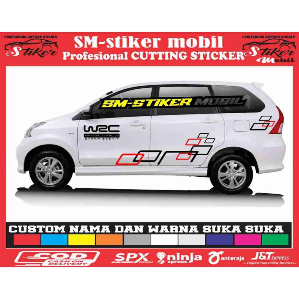 สติ๊กเกอร์ติดรถขวาและซ้ายสําหรับ avanza, xenia, innova, sigra, calya, kijang, panther, รถเก๋ง, brio 