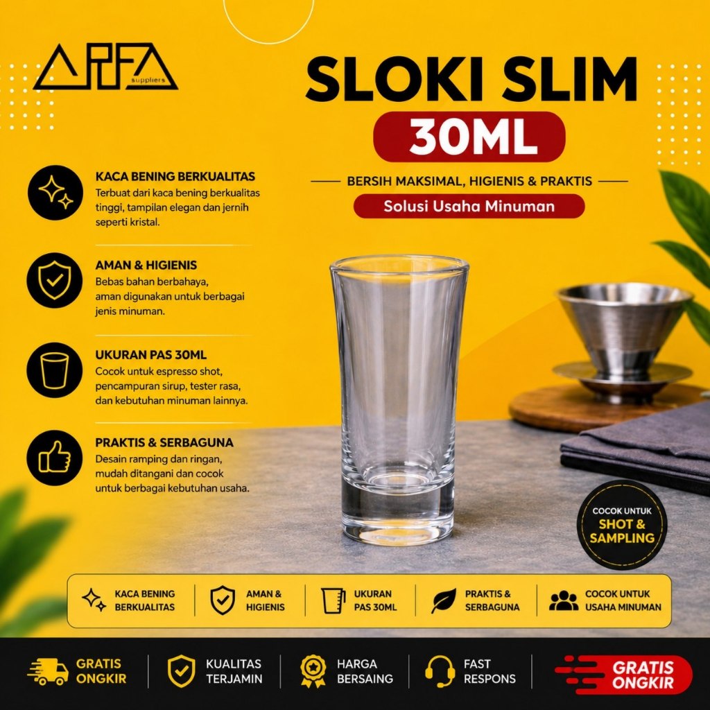 SLIM SLOKI GLASS / MINI AESTHETIC SHOT GLASS
