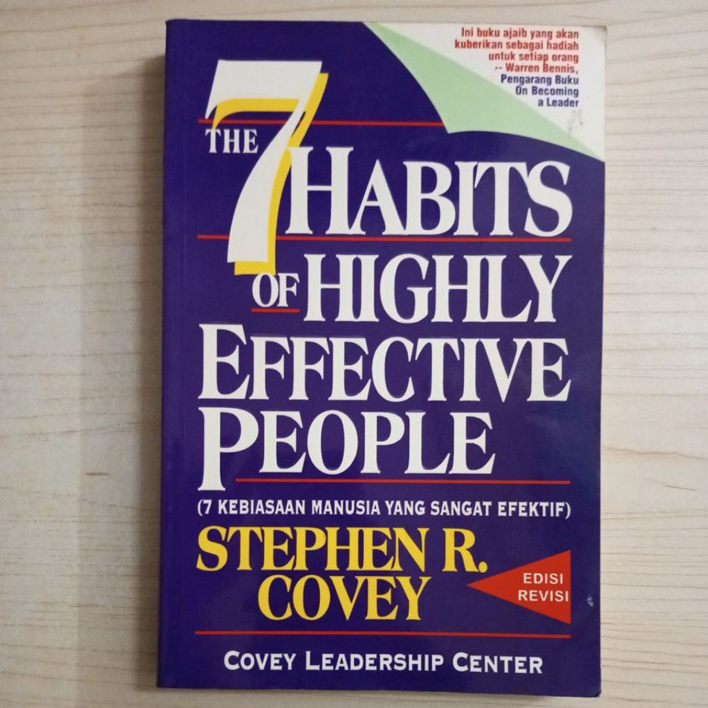 หนังสือ 7 HABITS 7 VERY EFFECTIVE HUMAN HABITS โดย STEPHEN R COVEY