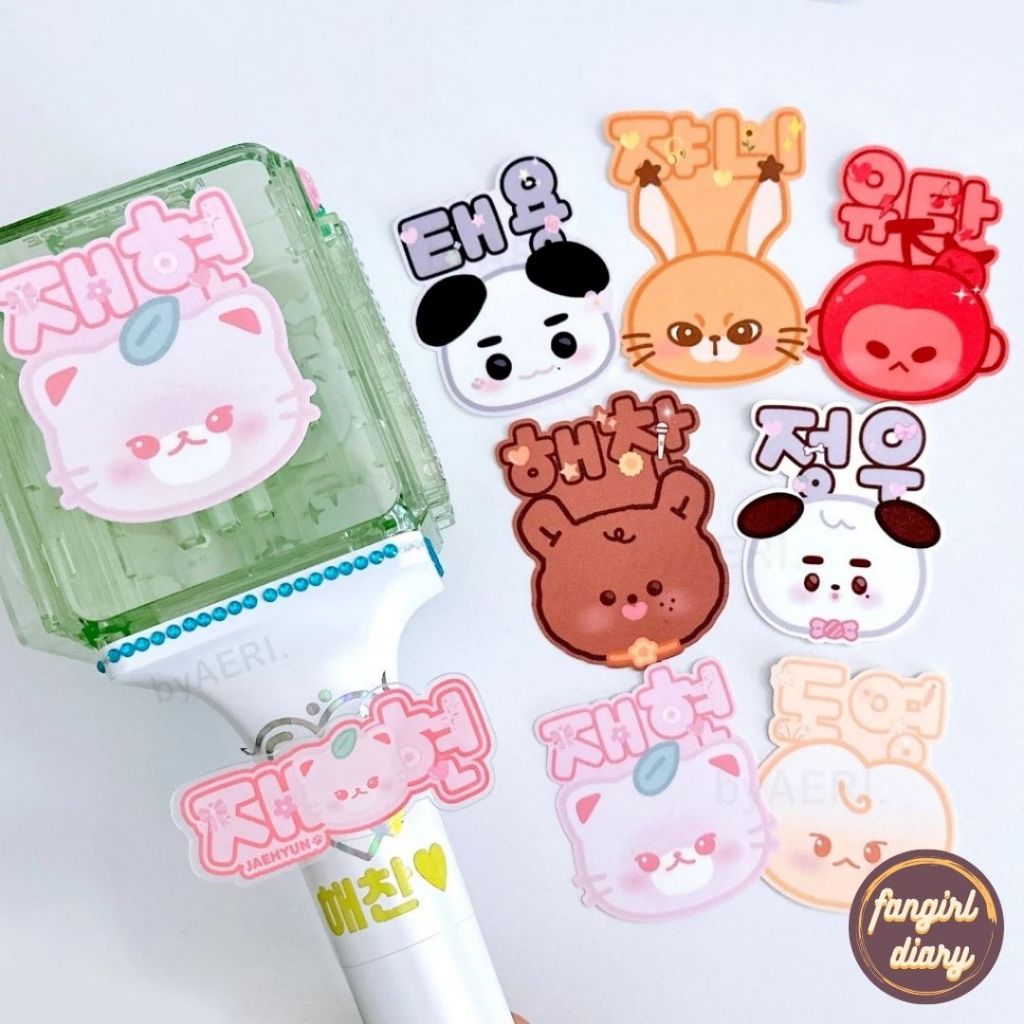 127 ILICHIL CHARACTER GLITTER STICKER LIGHTSTICK DECO NEOBONG NCT 127 กันน้ํา