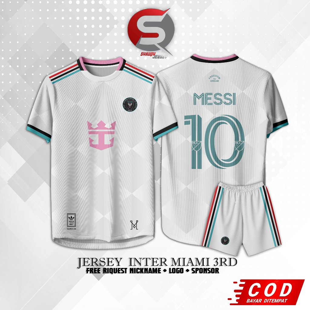 เสื้อยืด Inter Miami 3rd Jersey ล่าสุด 2026-2027 ฟรีขอชื่อและหลัง Number