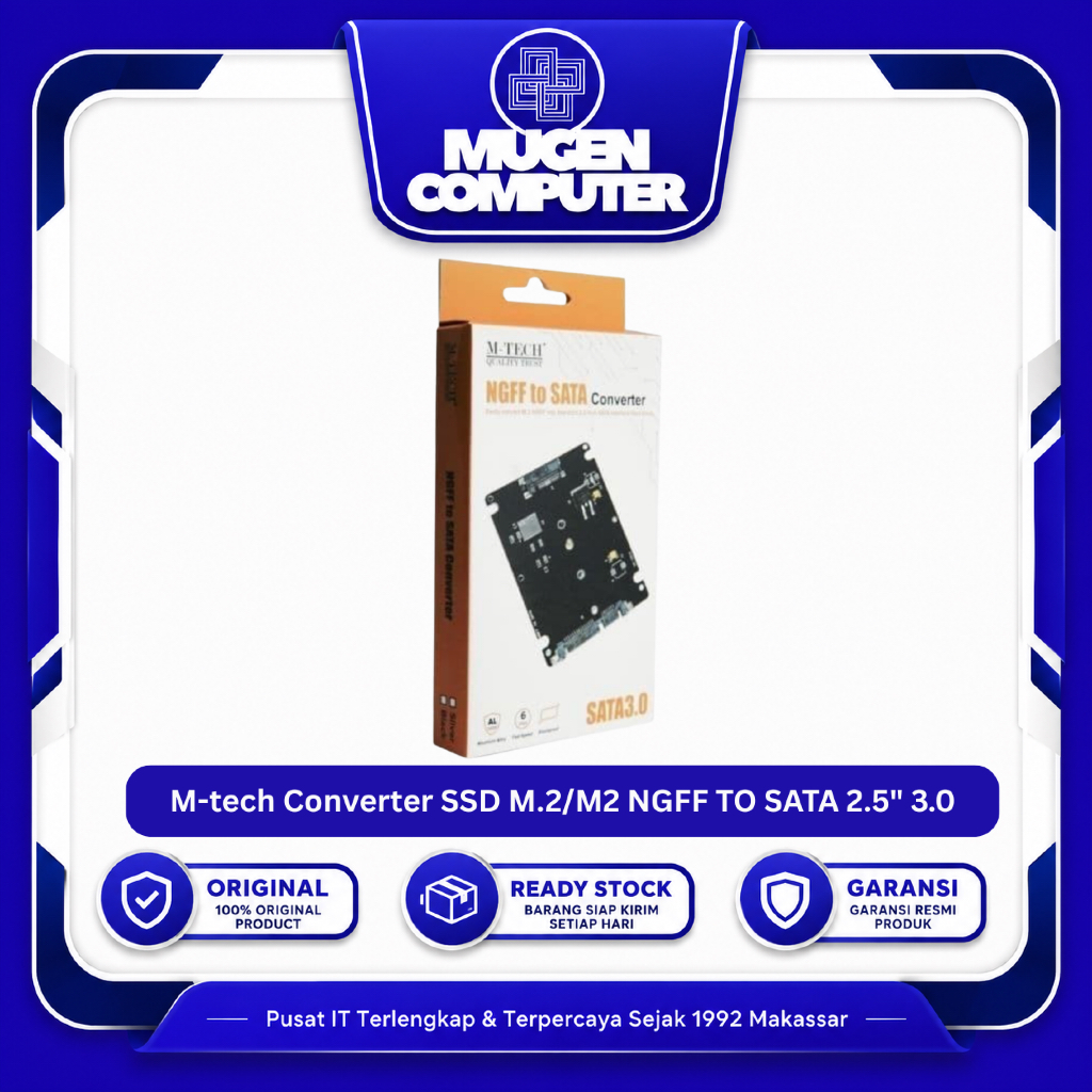 ตัวแปลง M-tech SSD M.2/M2 NGFF เป็น SATA 2.5" 3.0