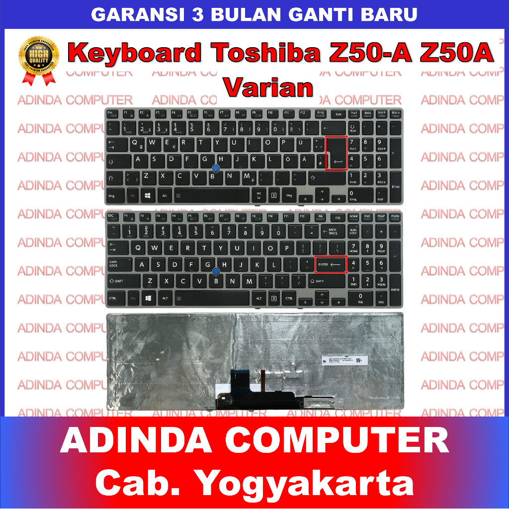 Toshiba Tecra Z50-A Z50-A5101L Z50-A5302M Z50-A1502 Z50-B คีย์บอร์ดแบ็คไลท์