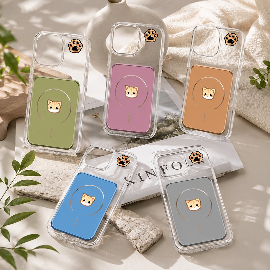 HP Clear Cat & Paw Motif เคสโทรศัพท์สําหรับ VIVO V60 - V60 LITE - V50 - V50 LITE - V40 - V40 LITE - 