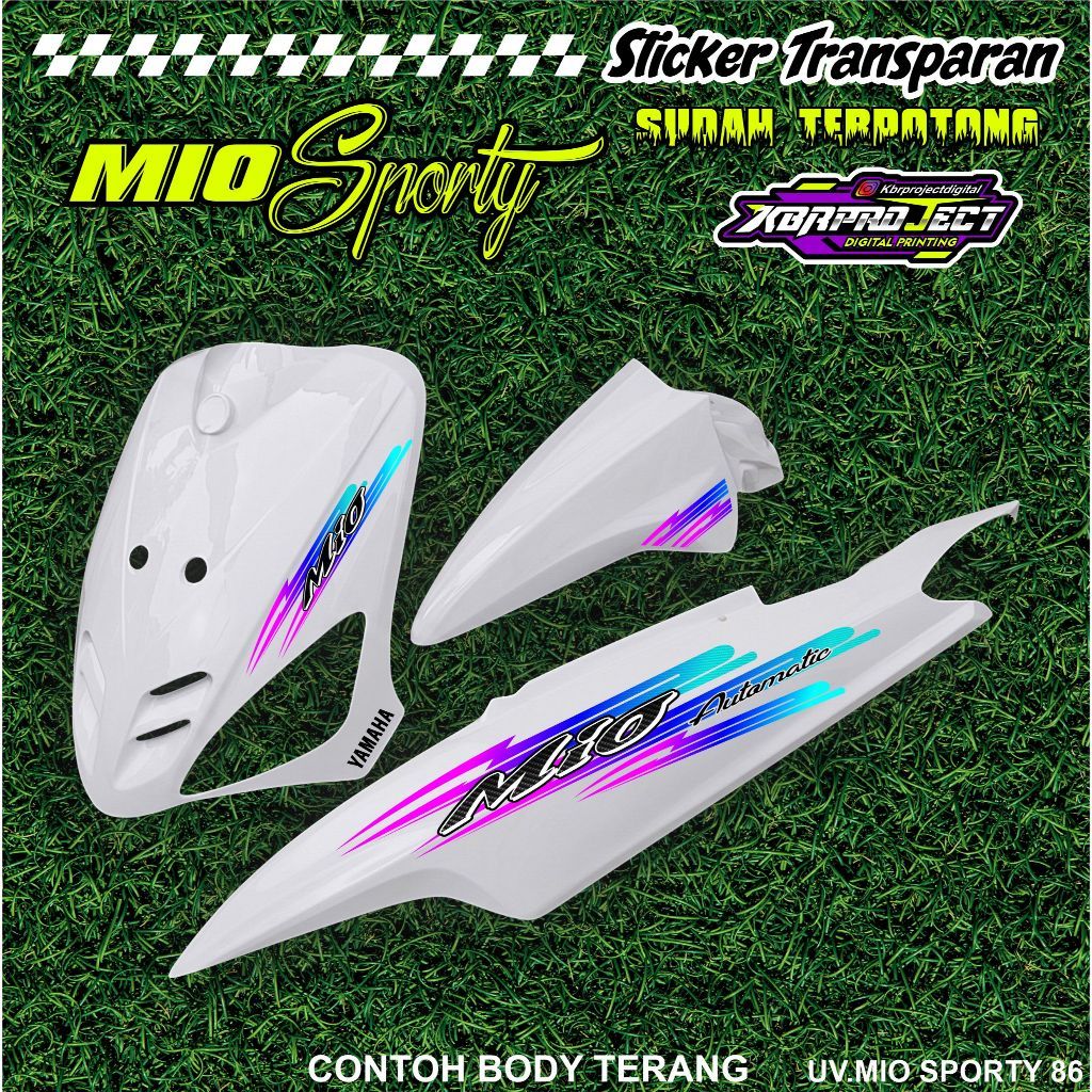 MIO SPORTY PREMIUM TRANSPARENT STRIPING STICKER COOL MOTORCYCLE VARIATION LINE HONDA RACING 86