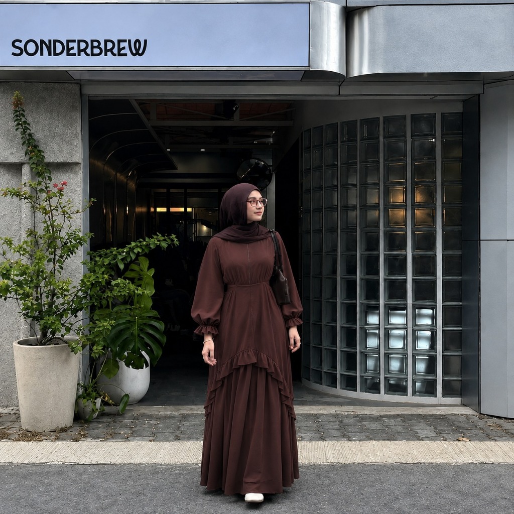 Nayara Dress Binor Syari Adult / Luxurious Gamis Nayara Binor รุ่นใหม่ล่าสุด Ceruty Babydoll Full Li